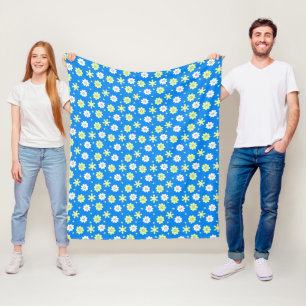 Daisies and Stars Fleece Blanket