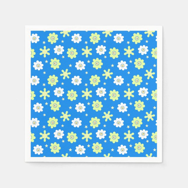 Daisies and Stars Napkins (Front)