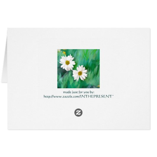 Daisies Angel Mother Card (Back Horizontal)