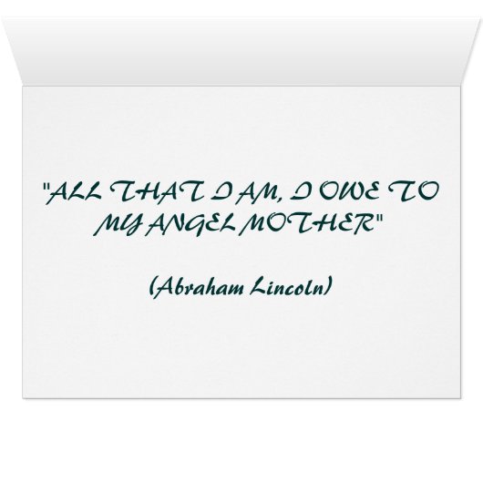 Daisies Angel Mother Card (Inside Horizontal (Bottom))