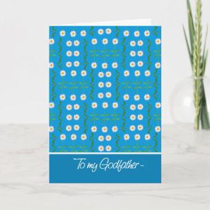 Daisies April Birthday Card for Godfather