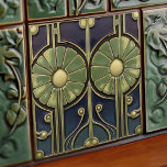 Daisies Art Deco Floral Wall Decor Art Nouveau Ceramic Tile<br><div class="desc">Welcome to CreaTile! Here you will find handmade tile designs that I have personally crafted and vintage ceramic and porcelain clay tiles, whether stained or natural. I love to design tile and ceramic products, hoping to give you a way to transform your home into something you enjoy visiting again and...</div>