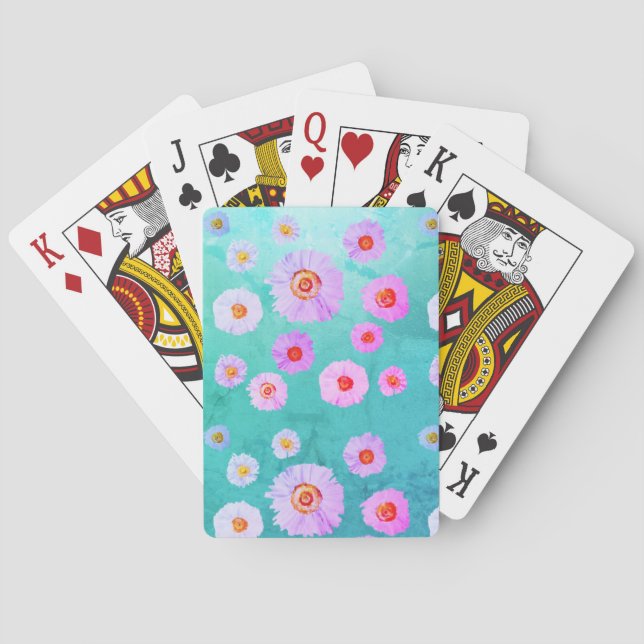Daisies Blue  Playing Cards (Back)