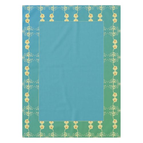 Daisies  Blue Tablecloth
