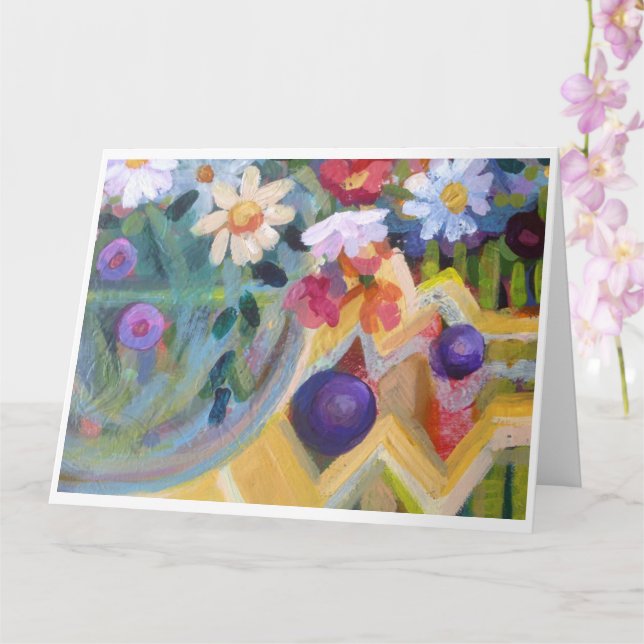 Daisies bouquet card (Orchid)