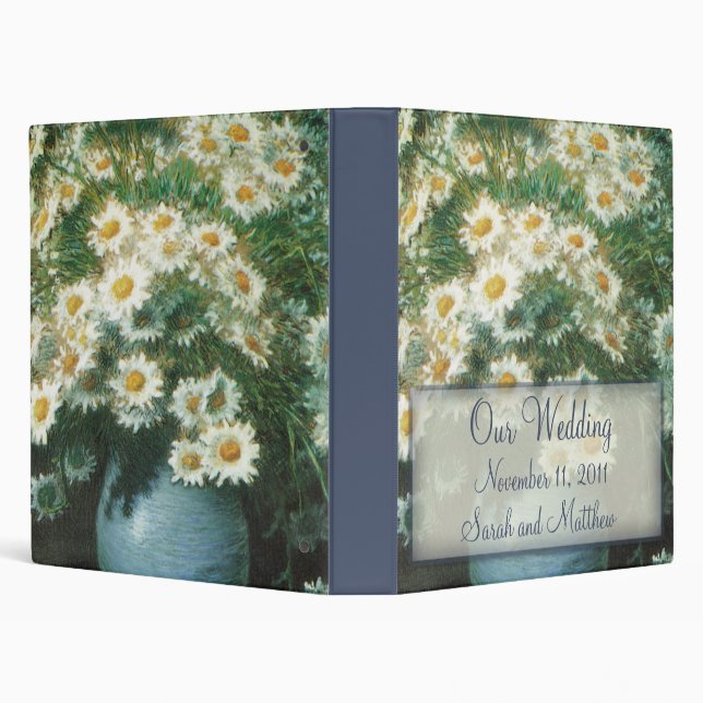 Daisies Bouquet Wedding Planner or Photo Album 3 Ring Binder (Background)