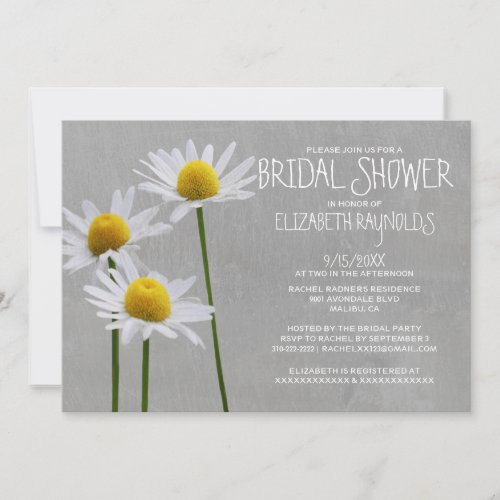 Daisies Bridal Shower Invitations