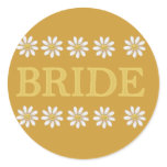 Daisies Bride T-shirts and Gifts Classic Round Sticker