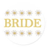 Daisies Bride T-shirts and Gifts Classic Round Sticker