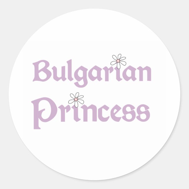 Daisies Bulgarian Princess Classic Round Sticker (Front)