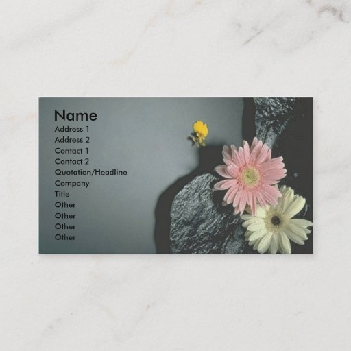 Customizable Daisies Business Card