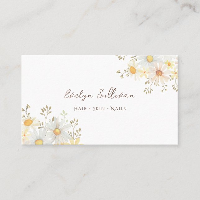 Daisies business card (Front)