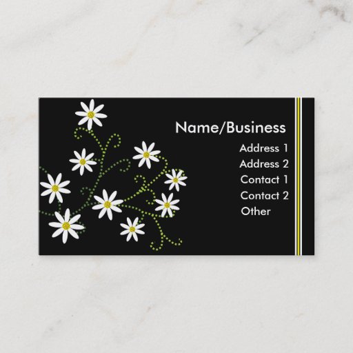 Customizable Daisies Business Card