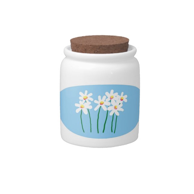 Daisies Candy Jar (Front)
