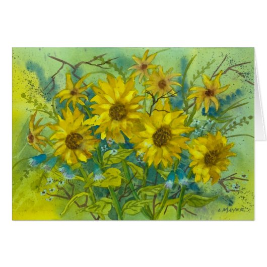 Daisies Card (Front Horizontal)
