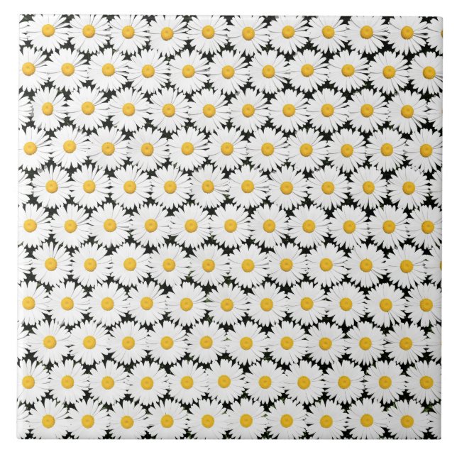 Daisies Ceramic Tile (Front)