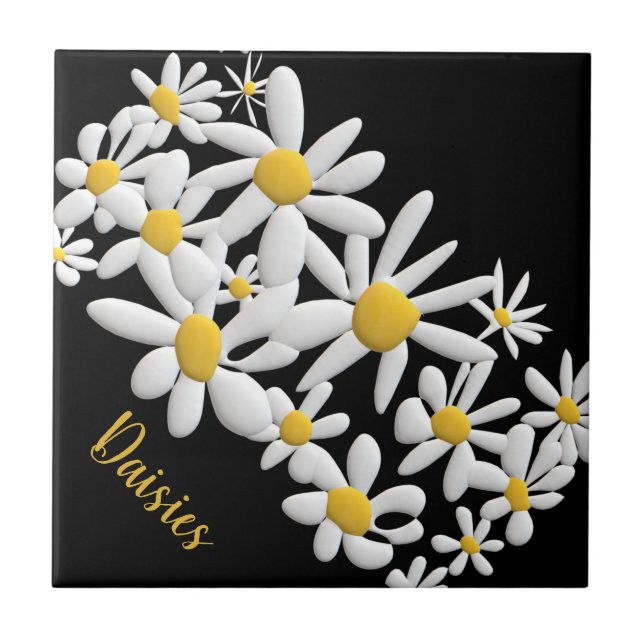 DAISIES CERAMIC TILE (Front)