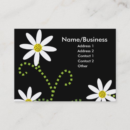 Customizable Daisies Chubby Business Card