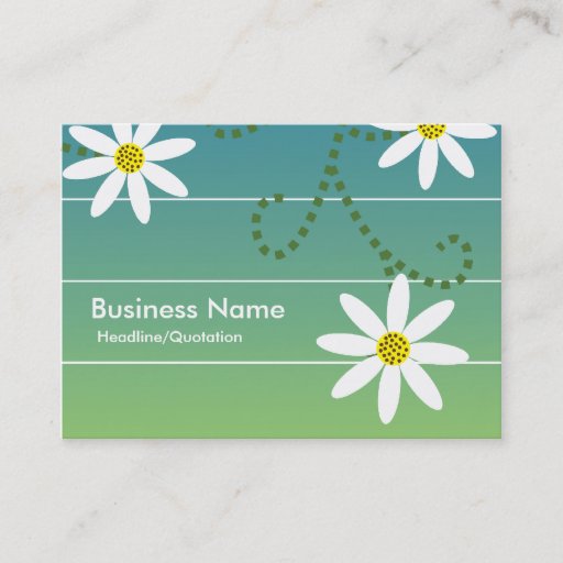 Customizable Daisies Chubby Business Cards