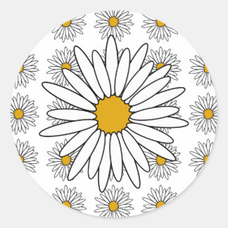 Daisies Classic Round Sticker
