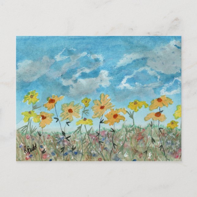 Daisies & Clouds Postcard (Front)