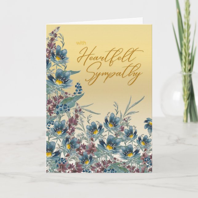 Daisies Comfort – Heartfelt Sympathy Watercolor Card (Front)