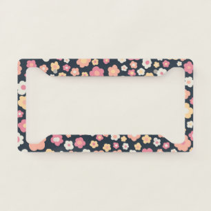 Daisies Cute Colorful Handmade Boho Bold License Plate Frame