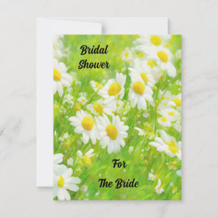 Daisies Daisy Art Garden Wedding Bridal Party Invitation