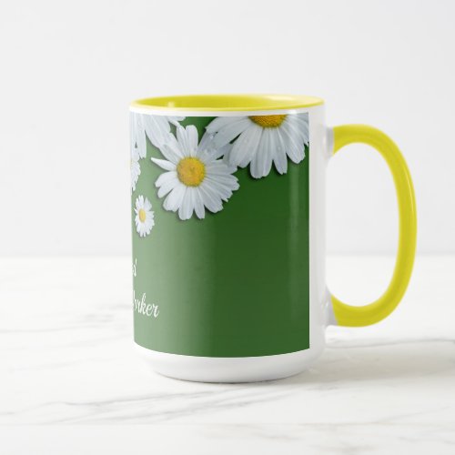 Daisies Design Retired Social Worker Mug