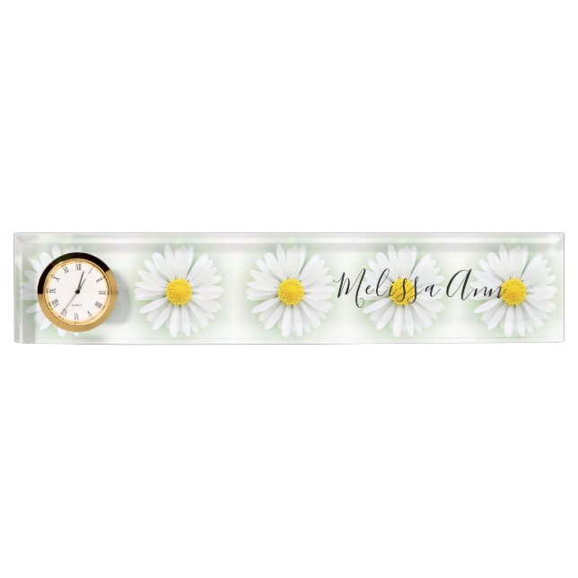Daisies Desk Name Plate (Front)