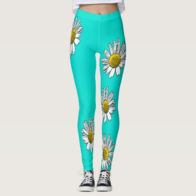 Daisies drawn leggings (Front)