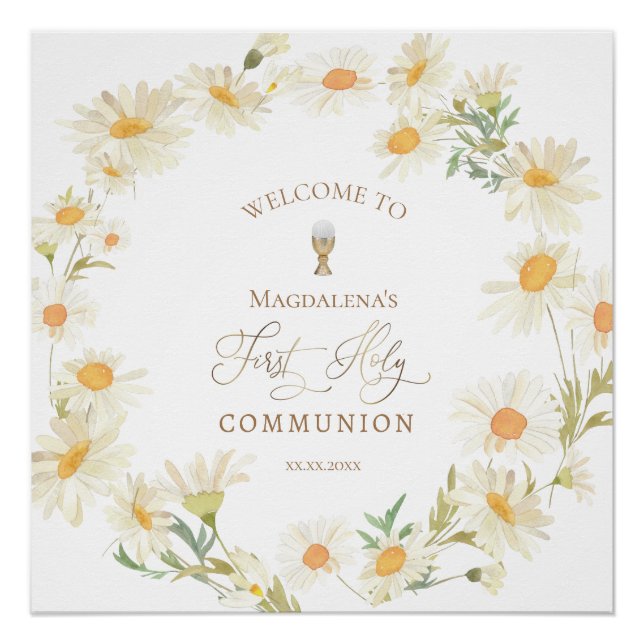 daisies First Holy Communion sign (Front)