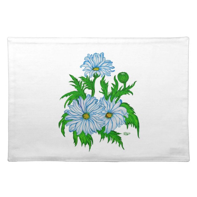 Daisies flowers cloth placemat (Front)