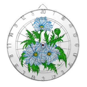 Daisies flowers dart board