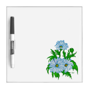 Daisies flowers dry erase board