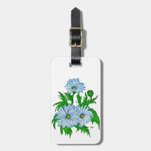 Daisies flowers luggage tag