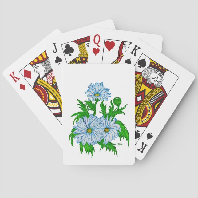 Daisies Flowers Poker Cards (Back)