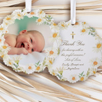 daisies frame Baptism thank you