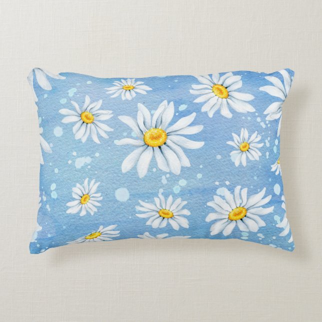 Daisies galore accent pillow (Front)