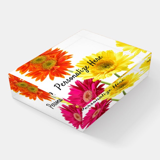 Daisies Gerbera Nature   Paperweight (Angled)