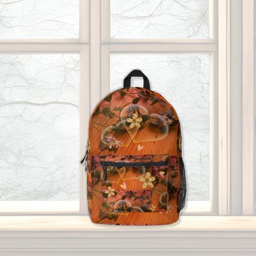 Daisies  Glass HeartsPrinted Backpack
