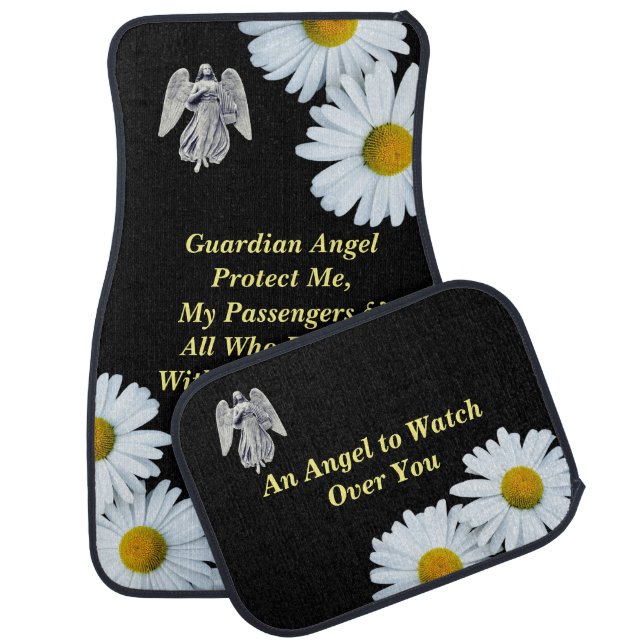 Daisies Guardian Angel Prayer Car Mat (Set)