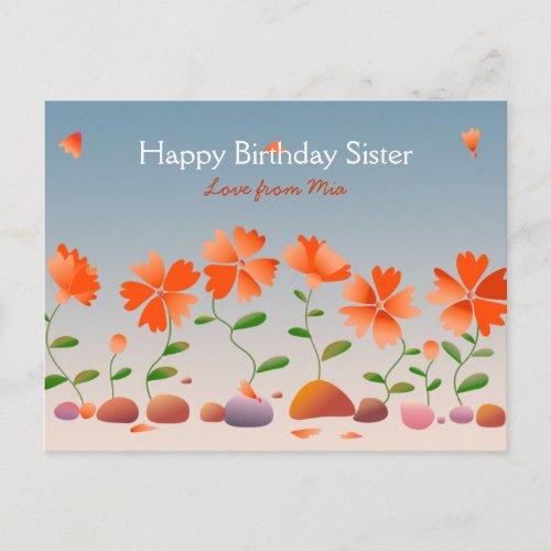 Daisies Happy Birthday Postcard