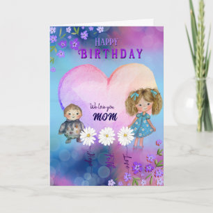 Daisies, Hope Faith Love Mom's Birthday Card