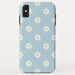 Daisies Illustrative Pattern on Pale Blue iPhone XS Max Case