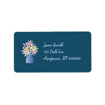 Daisies In A Vase Customizable Labels by sfcount at Zazzle