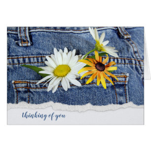 Daisies in Blue Jean Pocket Cards