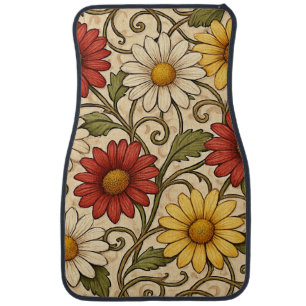 Daisies in Fall Car Floor Mat