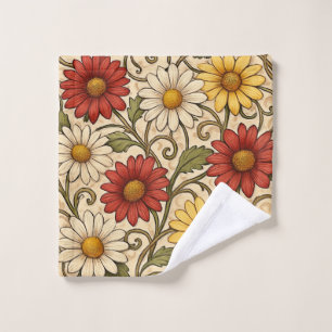 Daisies in Fall Wash Cloth