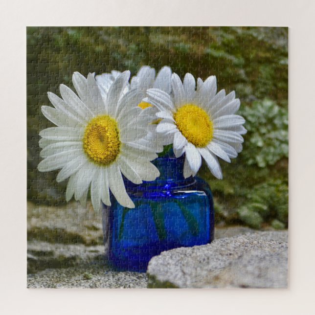 Daisies In Inkwell Jigsaw Puzzle (Vertical)